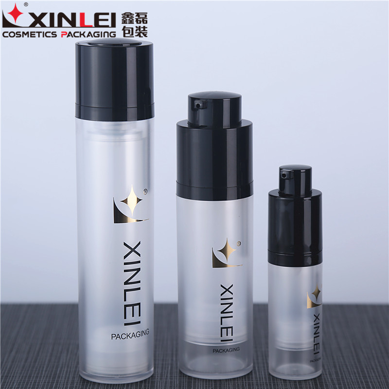 Plastic cosmetic vacuum bottle with screw pump bottle 7ml bottle