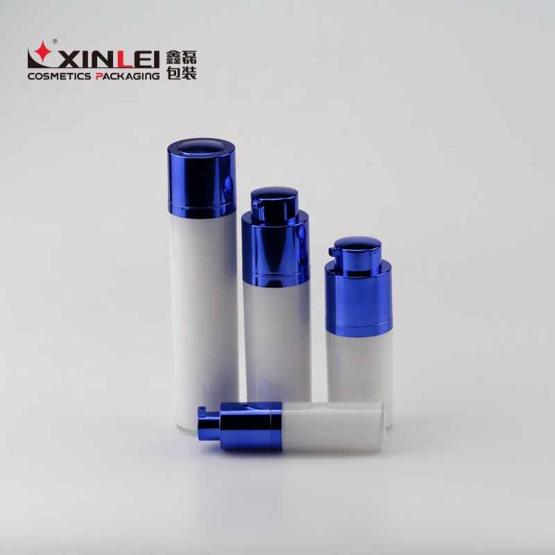 Plastic cosmetic vacuum bottle with screw pump bottle 7ml bottle