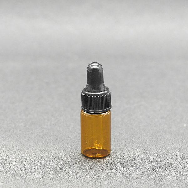 Plastic dropper cap 3ml amber essential oil glass mini bottle