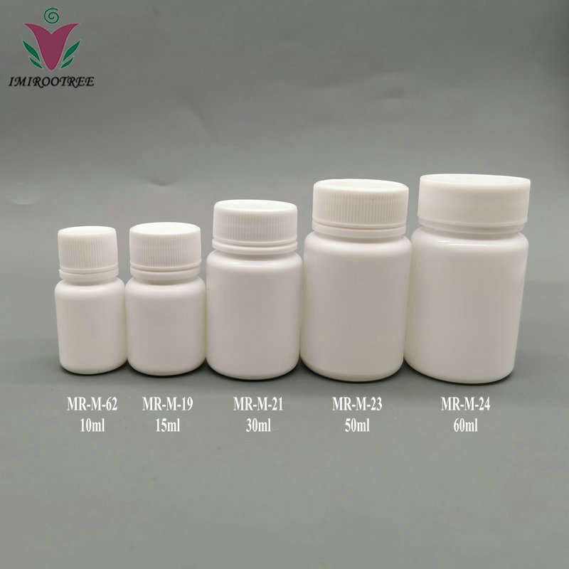 Plastic pill bottles 10ml-300ml, HDPE/PET pharmaceutical capsule pill bottle with seal, medicine vitamin bottles containers