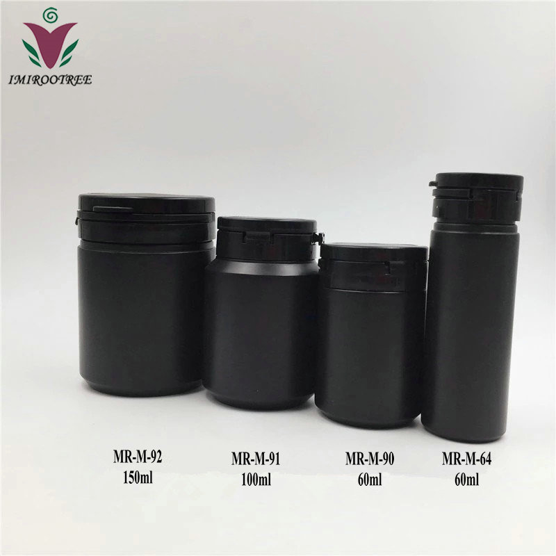 Plastic pill bottles 10ml-300ml, HDPE/PET pharmaceutical capsule pill bottle with seal, medicine vitamin bottles containers