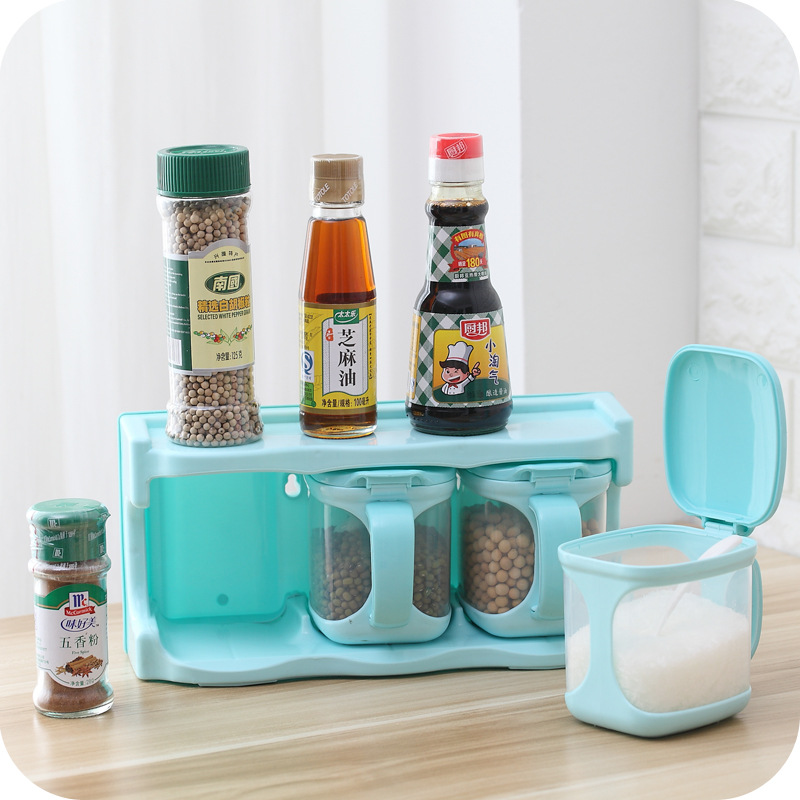 Plastic seasoning box multi-purpose combination rack seasoning can seasoning box kitchen supplies
