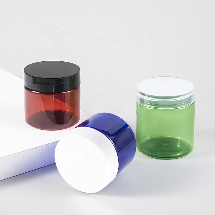 Plastic skin care cosmetic jar 200ml 300ml 500ml cream packaging big plastic jar