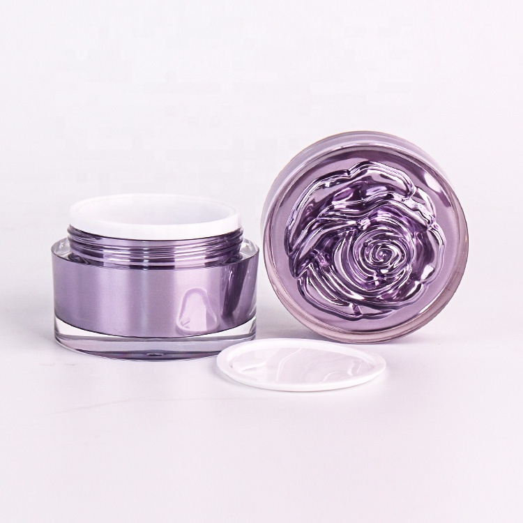 Plastic skin care cream jar acrylic cream jar for cosmetic packaging