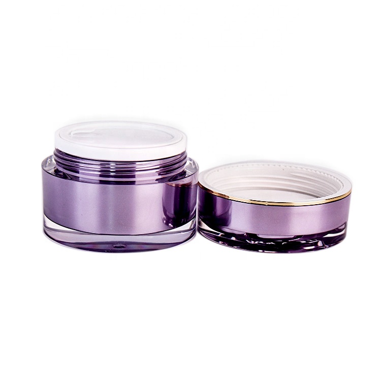 Plastic skin care cream jar acrylic cream jar for cosmetic packaging