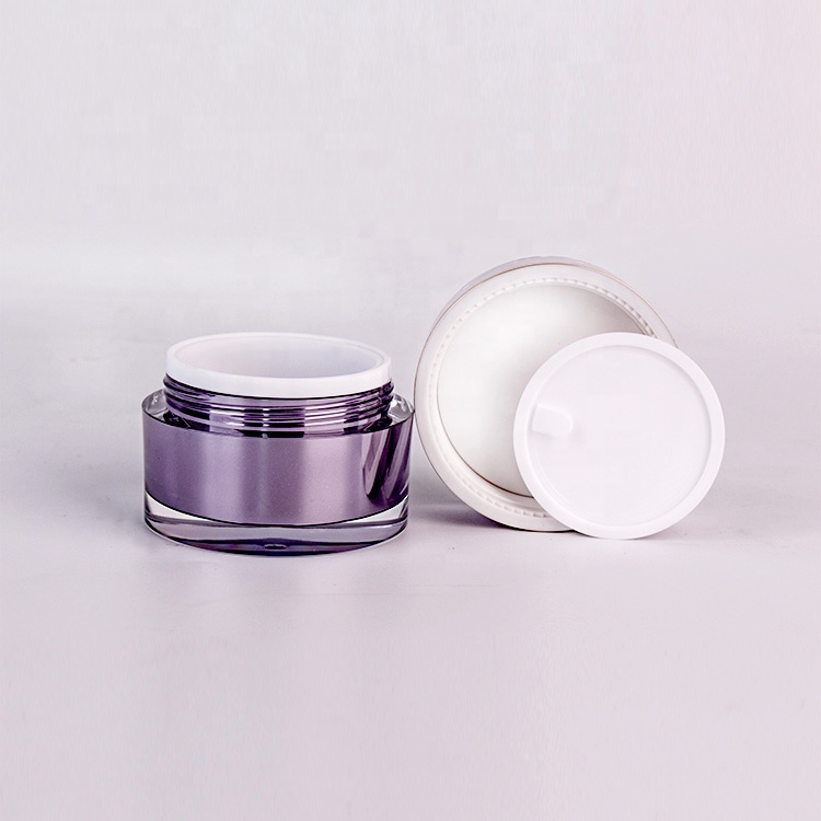 Plastic skin care cream jar acrylic cream jar for cosmetic packaging
