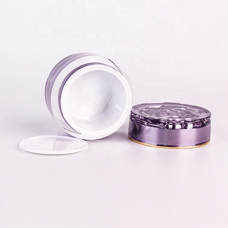 Plastic skin care cream jar acrylic cream jar for cosmetic packaging