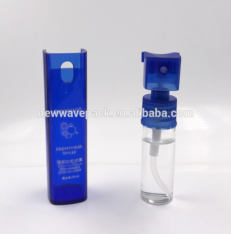 Pocket sized pp small pocket spray bottle empty 10ml 15ml 20ml square shape credit card pocket spray bottle 10ml