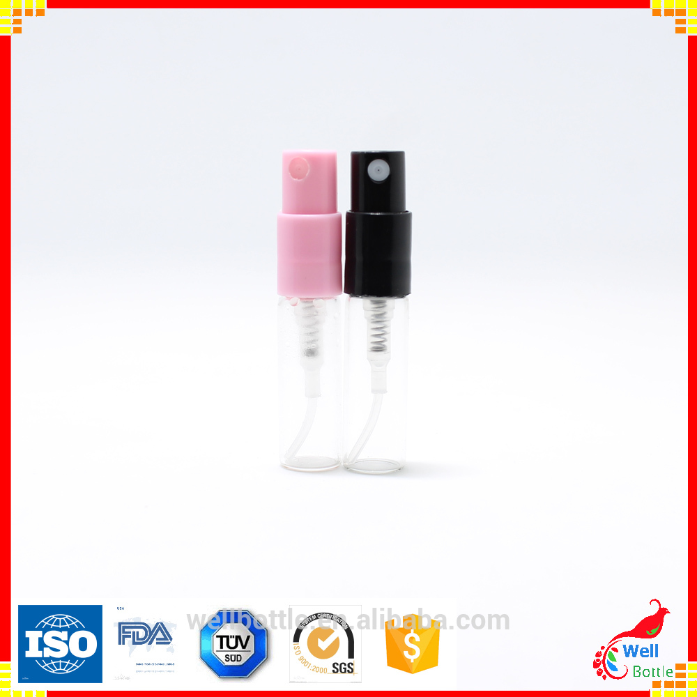 Pocket sized small deodorant refillable clear 5ml 10ml 15ml perfume glass fine mist spray bottle Vial-802A