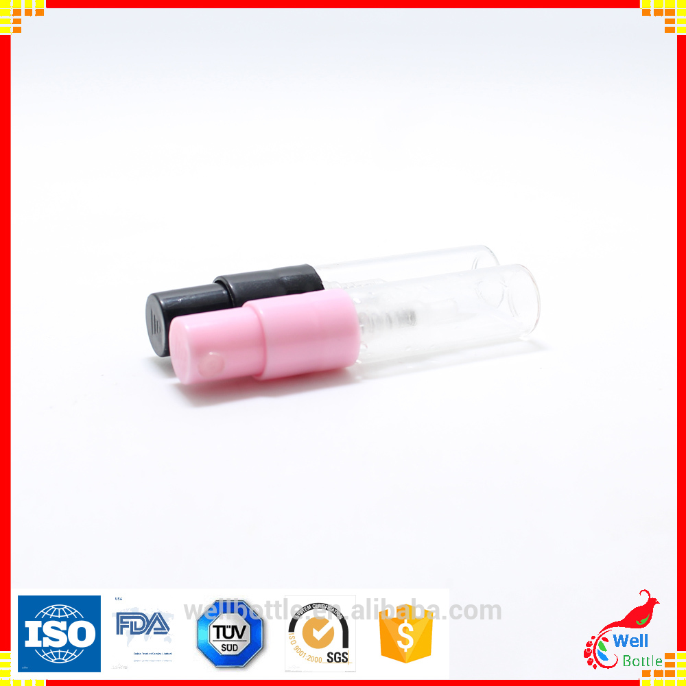Pocket sized small deodorant refillable clear 5ml 10ml 15ml perfume glass fine mist spray bottle Vial-802A