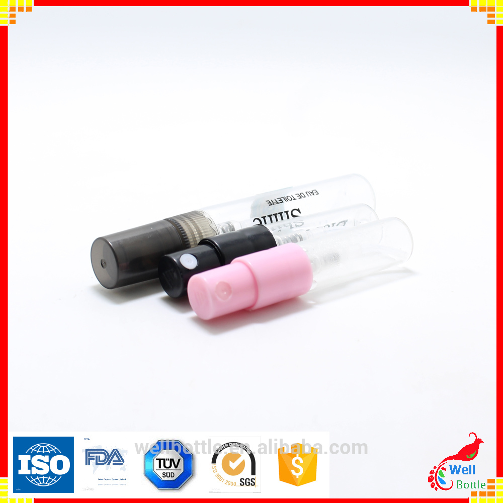 Pocket sized small deodorant refillable clear 5ml 10ml 15ml perfume glass fine mist spray bottle Vial-802A