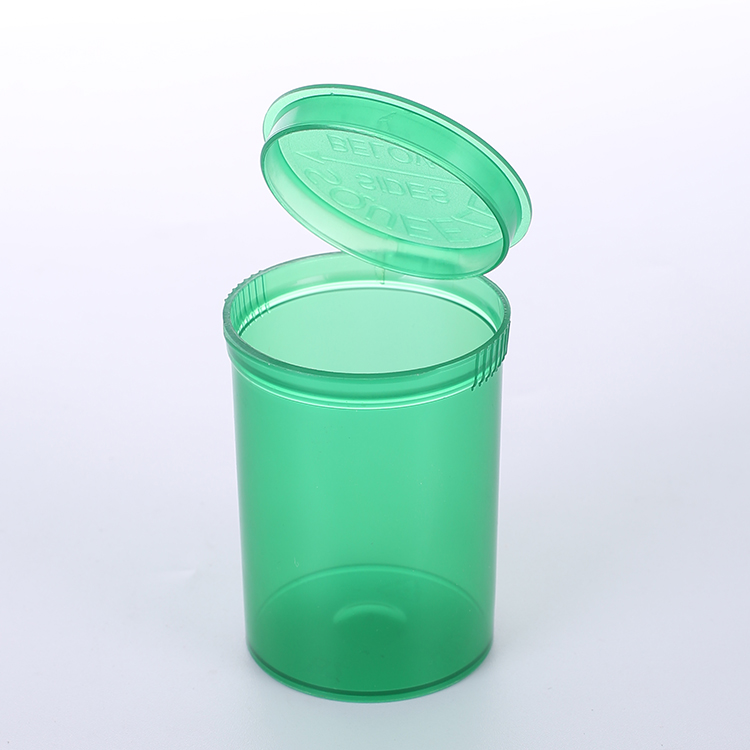 Pop Top Plastic Green Reversible Medicine Pill Pharmacial Vials Bottles