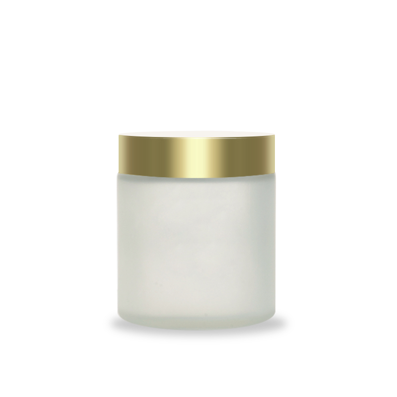 Popular 120g frosted Glass cream jar with gold cap For skin care cream