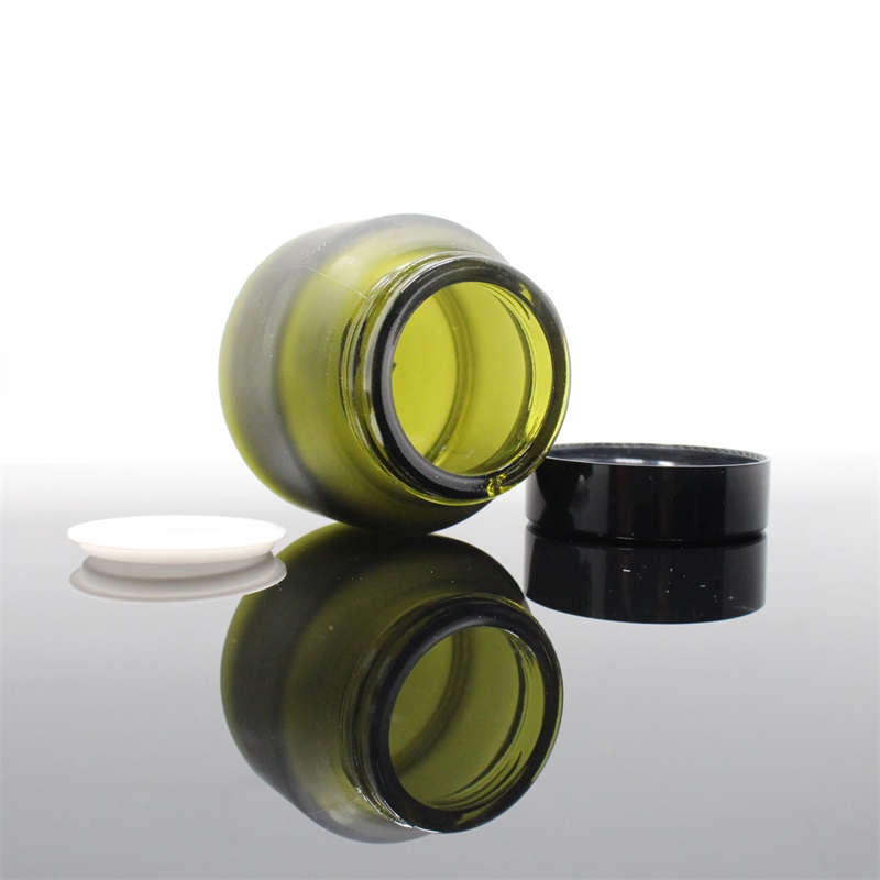 Popular 15g 30g 50g Amber Cosmetic Cream Slanted Oblique Shoulder Empty Glass Jar envase cosmetico vidrio