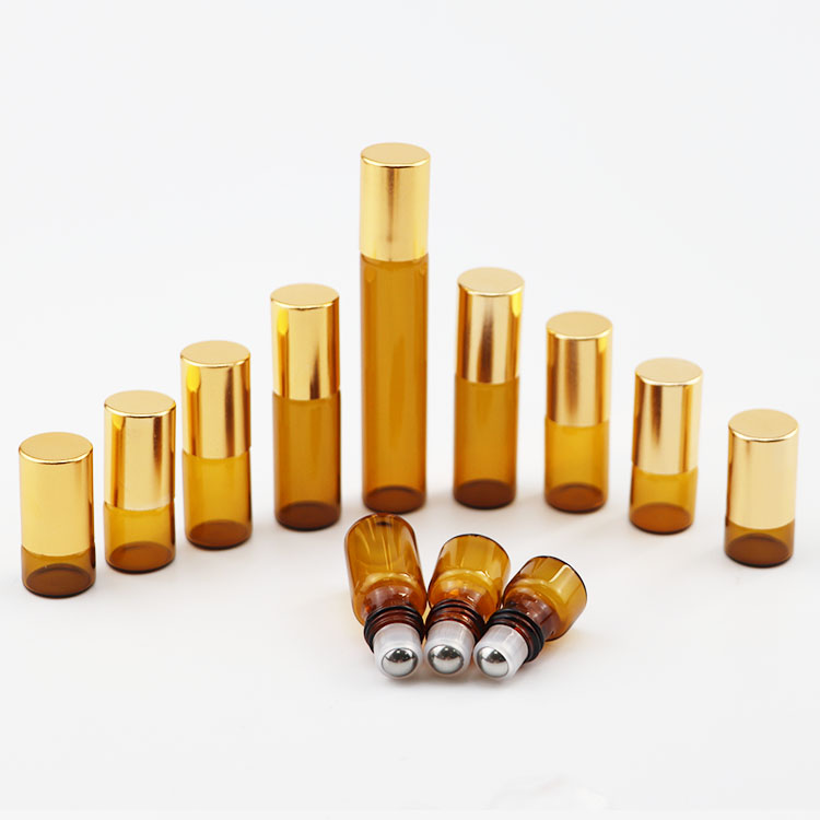 Popular 1ml 2ml 3ml 5ml 8ml 10ml Roll Balls On Tubular Glass Vial Roller Ball Serum Perfume Oil Bottles