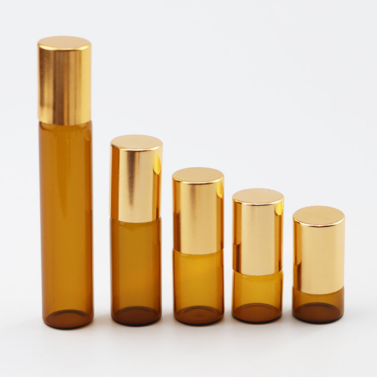Popular 1ml 2ml 3ml 5ml 8ml 10ml Roll Balls On Tubular Glass Vial Roller Ball Serum Perfume Oil Bottles