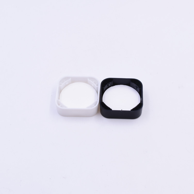 Popular 3 ml white raw material square lovely t side eye cream cosmetic packing glass jar with plastic child proof lid.