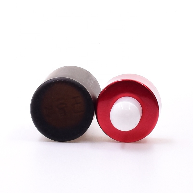Popular 30 ml round matte brown glass bottle essential oil perfume cosmetic packing with different colors of droppers
