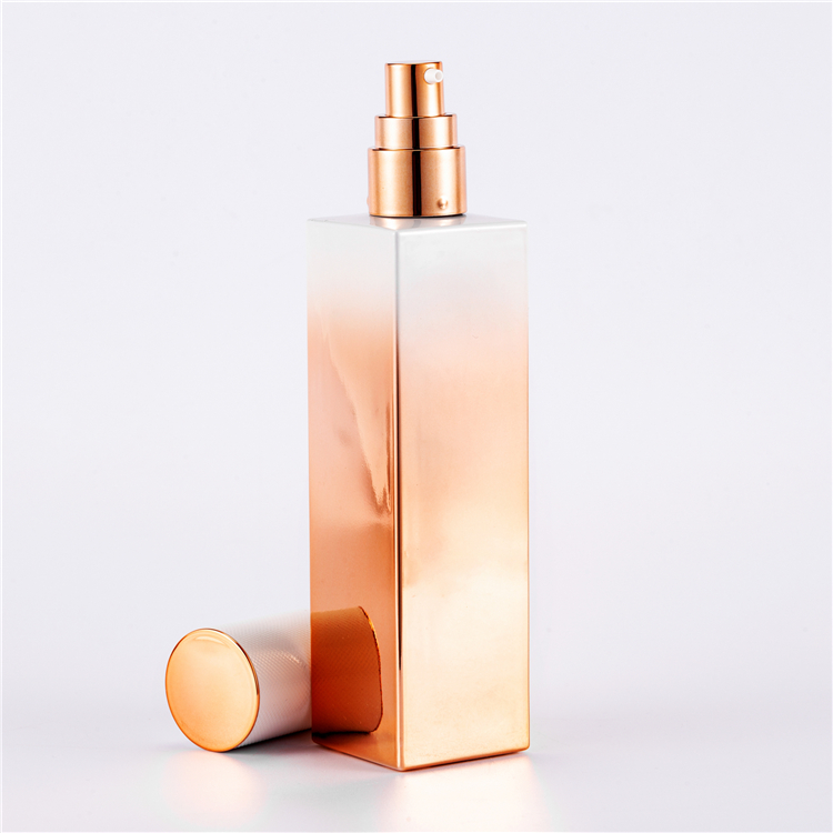 Popular 30g 50g 40ml 100ml 120ml Rose Gold Pump Bottle Glass Cosmetic Bottles