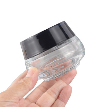 Popular 50G Clear Anti Wrinkles Face Eye Cream Packaging Glass Jar