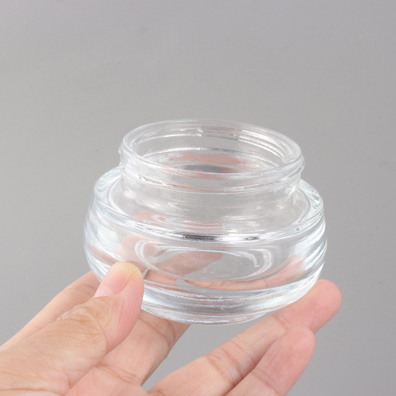 Popular 50G Clear Anti Wrinkles Face Eye Cream Packaging Glass Jar