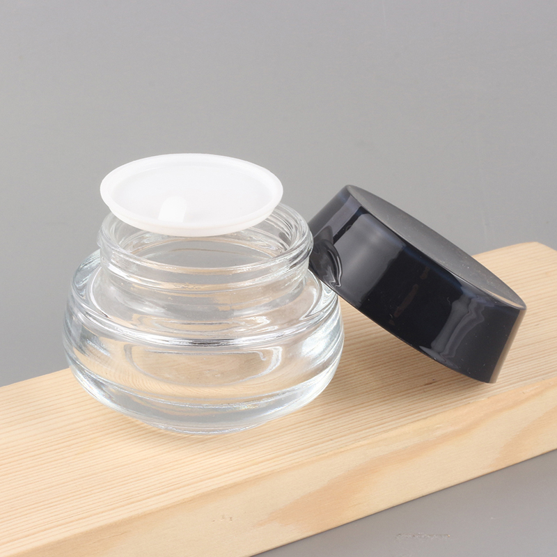 Popular 50G Clear Anti Wrinkles Face Eye Cream Packaging Glass Jar