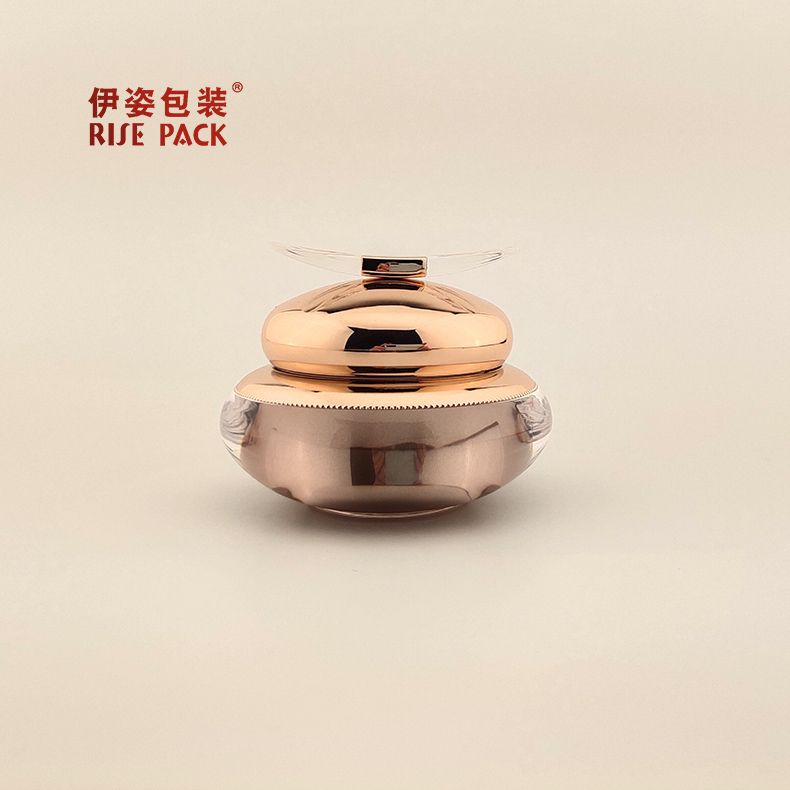 Popular Acrylic Cream Jar Korean Style Thick Wall With Magnetic Makeup Spoon On The Top Cap