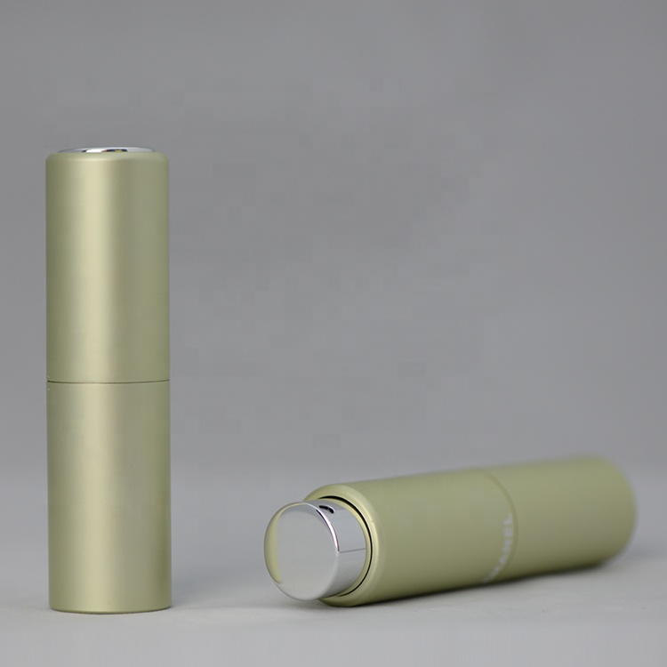 Popular Aluminium Printed Twist Customized Black Perfume Bottle