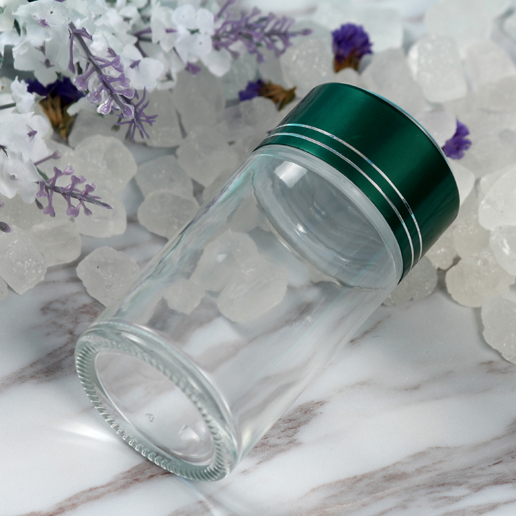 Popular And New Style 100Ml Capsule Pill Clear Glass Bottles for Hair Capsules