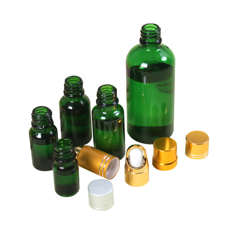 Popular And New Style Green Clear Glass Essential Oil Bottle