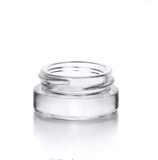 Popular Clear Glass Mini 5ml 6ml 7ml Skin Care Lotion Eye Cream Glass Jars with aluminum metal cap