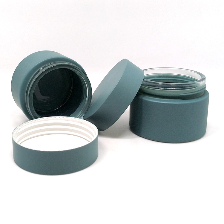 Popular Custom Color 10g 15G Empty Glass Jar for Skin Care Cream