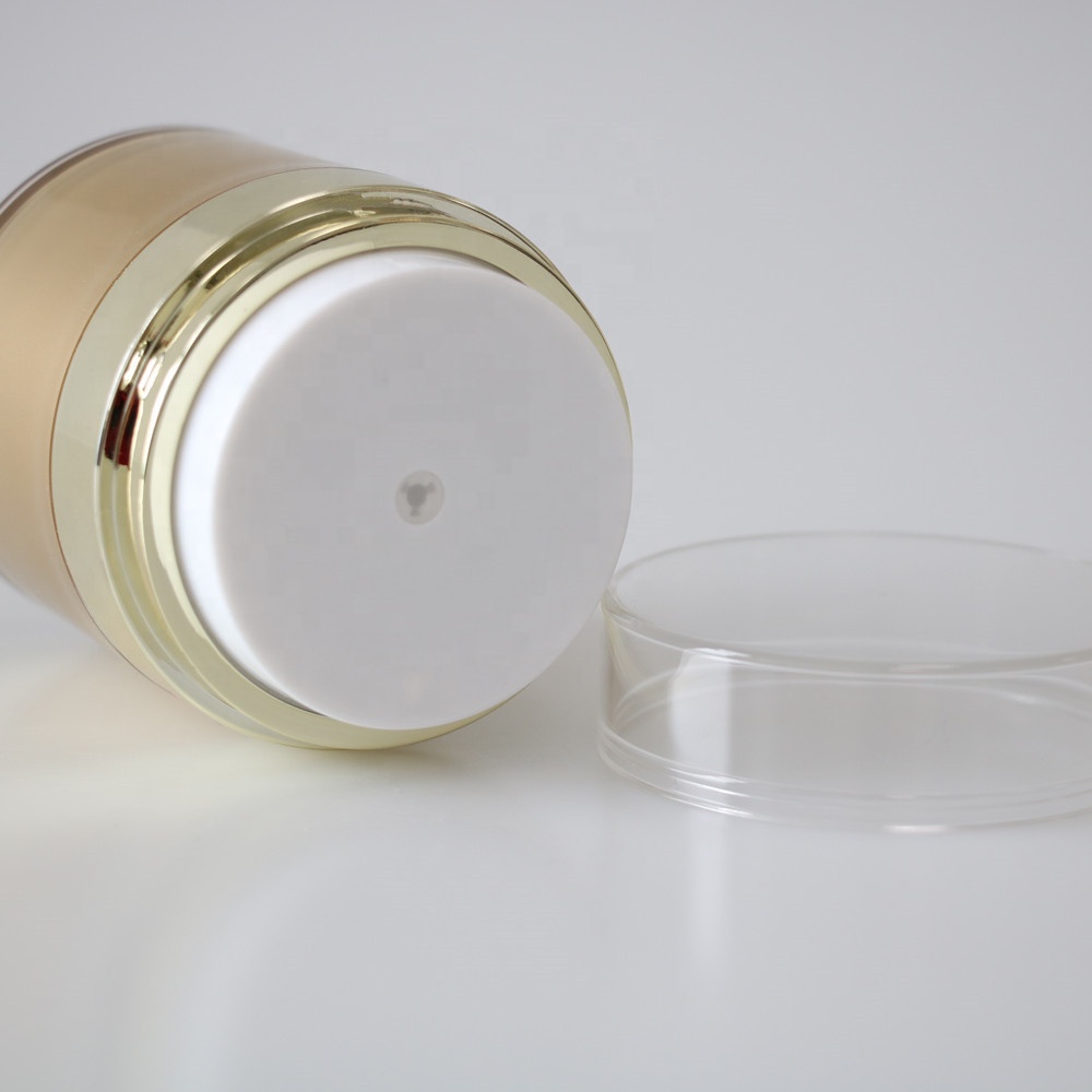 Popular Good Quality Luxury Airless Cosmetics Jars 15g 30g 50g White Color With Clear Cap Jars
