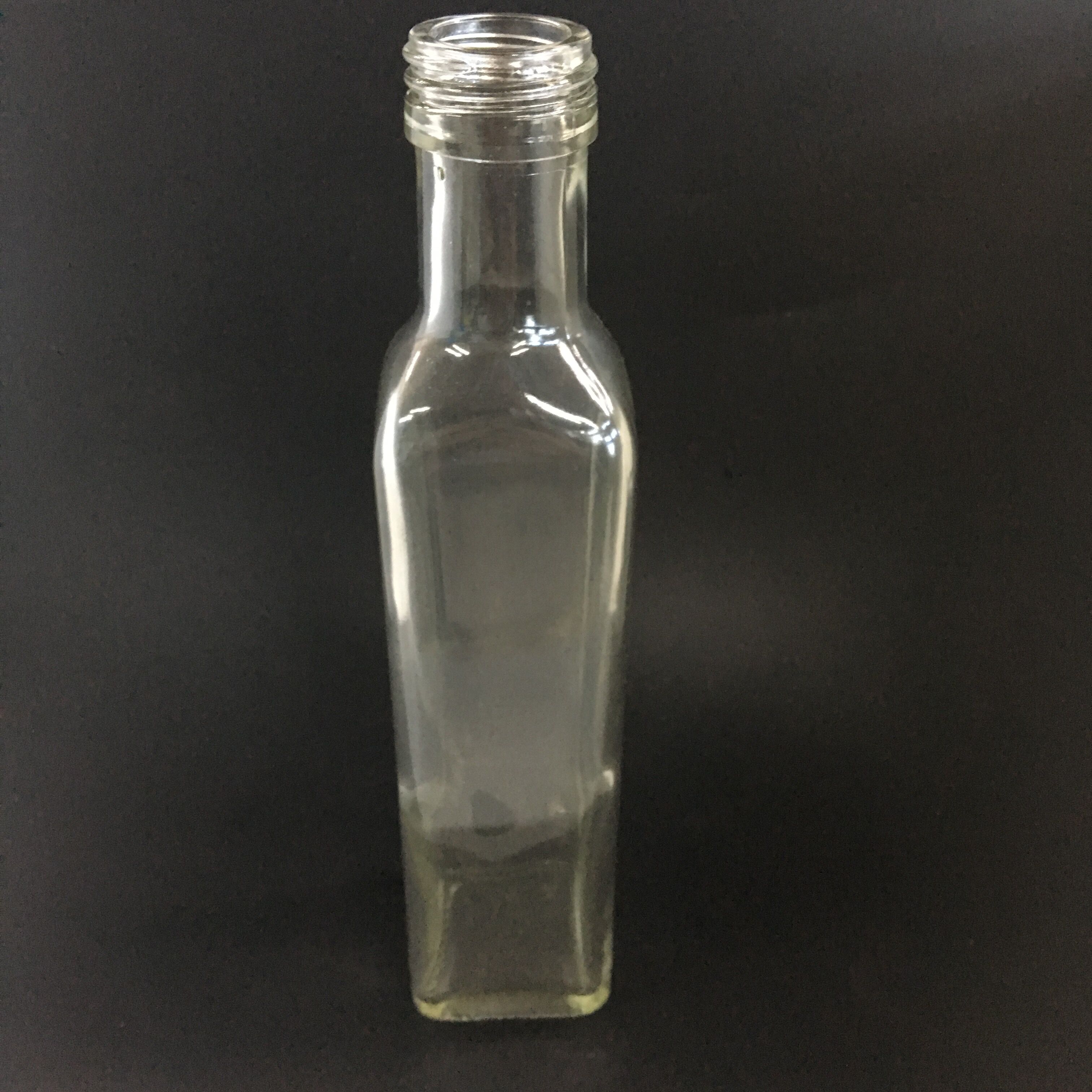Popular Marasca Square Clear Olive Oil Glass Bottle for Sale, Wholesale Flint Olive Oil Bottles