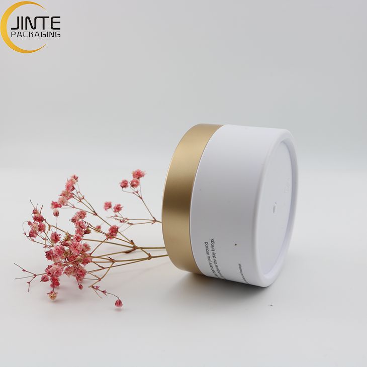 Popular Size IN 250ml 8oz Matte White Black PETG Empty Round Cosmetic Container for Hair Mask Plastic Jar