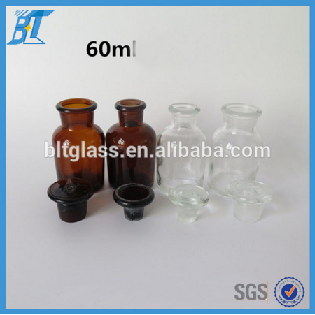 Popular amber dark brown bottles glass for Reagent, Apothecary bottle jar wholesale