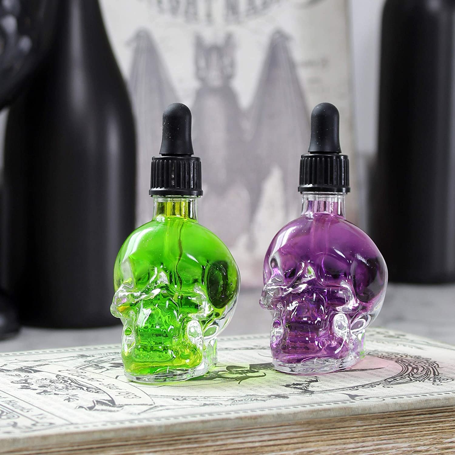 Popular clear 120ml 60ml 30 ml skull vape bottle skull glass dropper bottle