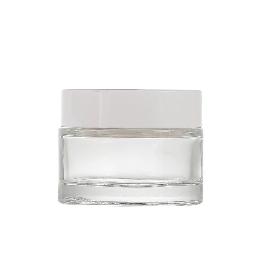 Popular clear 5g 10g 30g glass cream jar for creams and lotions