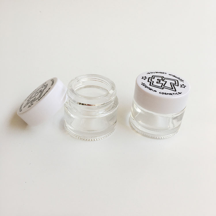 Popular clear 5g 10g 30g glass cream jar for creams and lotions