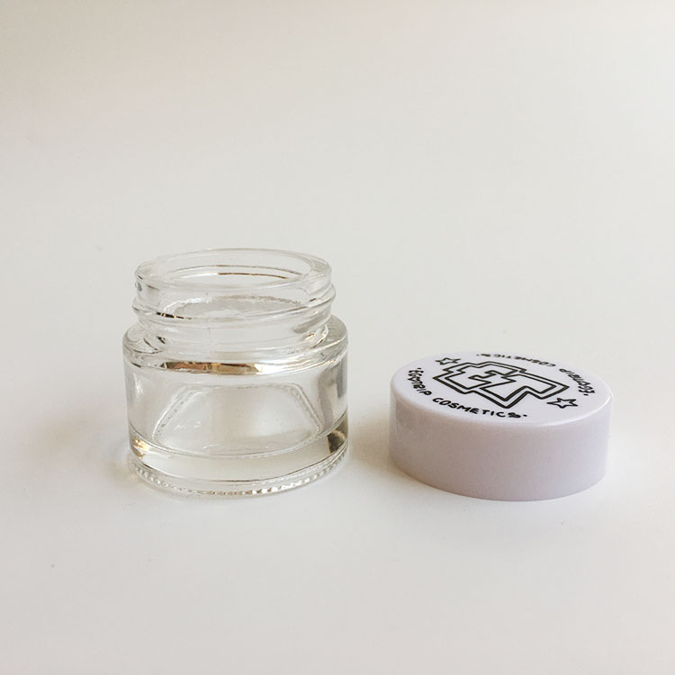 Popular clear 5g 10g 30g glass cream jar for creams and lotions