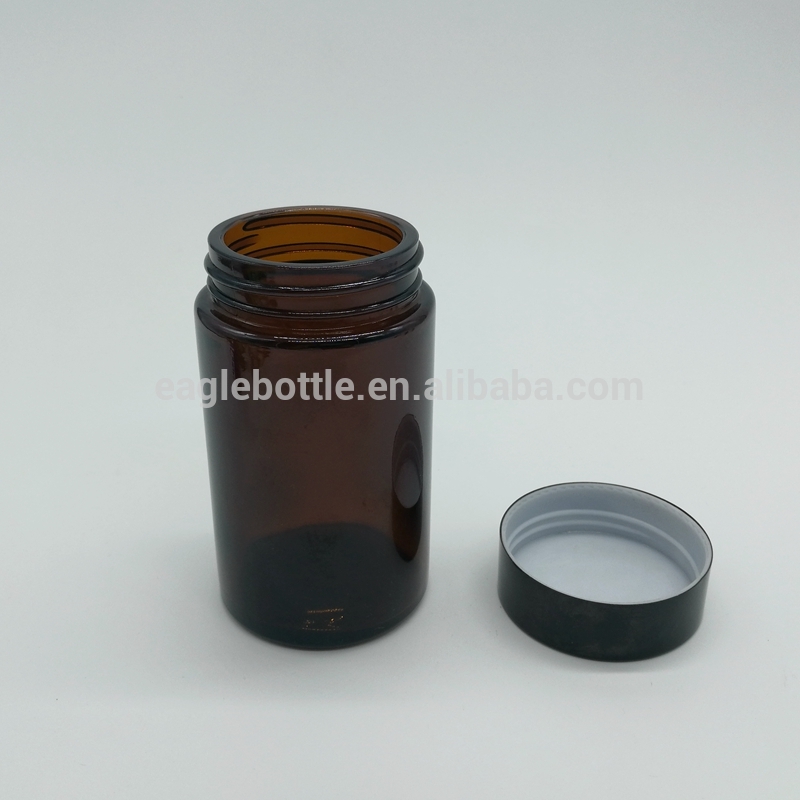 Popular design 180ml 6 oz / 270ml 9oz Amber Straight Side Round Glass Mason Jar with Lid