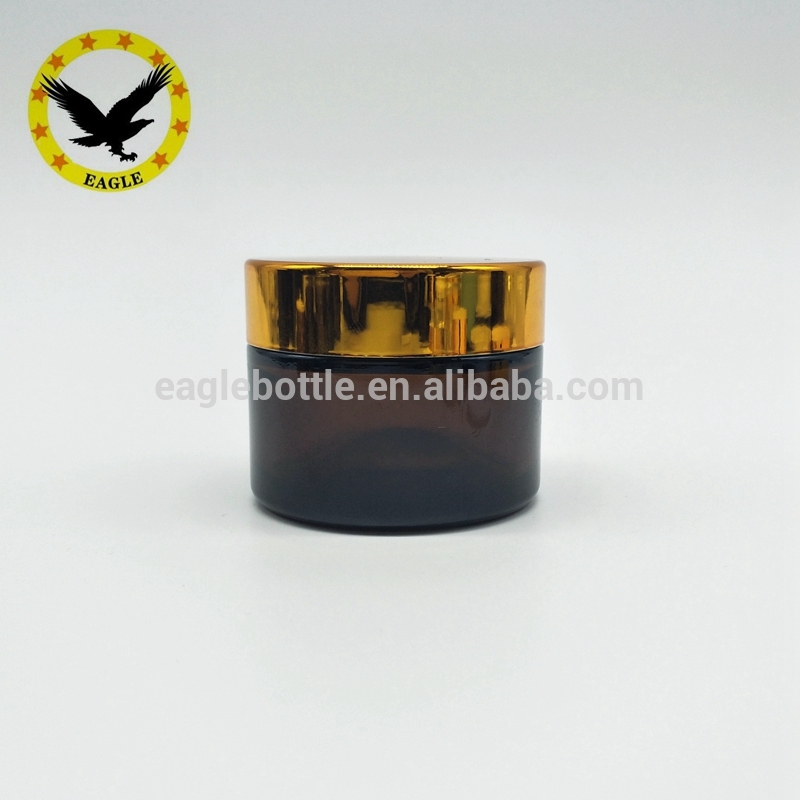 Popular design Wholesale hair gel container 4oz straight side amber jar with black screw pp caps