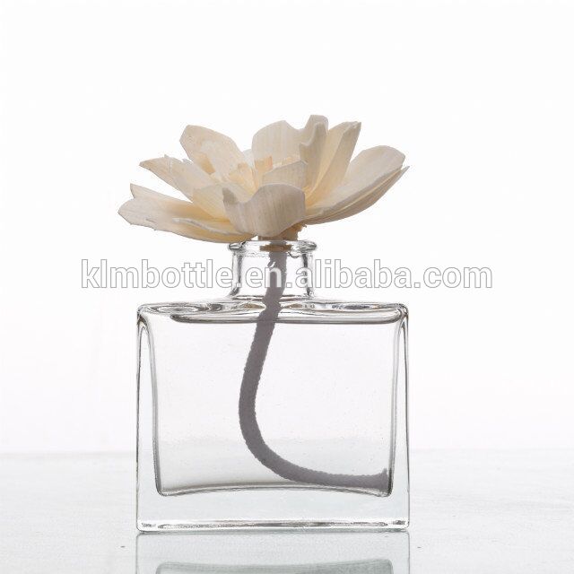 Popular empty 100ml rectangle aroma reed diffuser bottles with corks