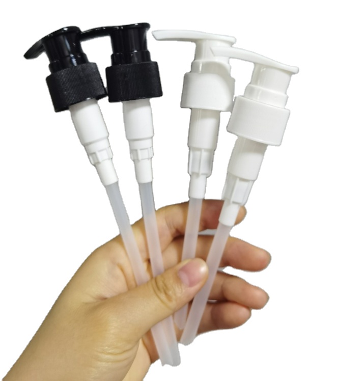 Popular empty plastic cosmetic white lotion bottle with black cap