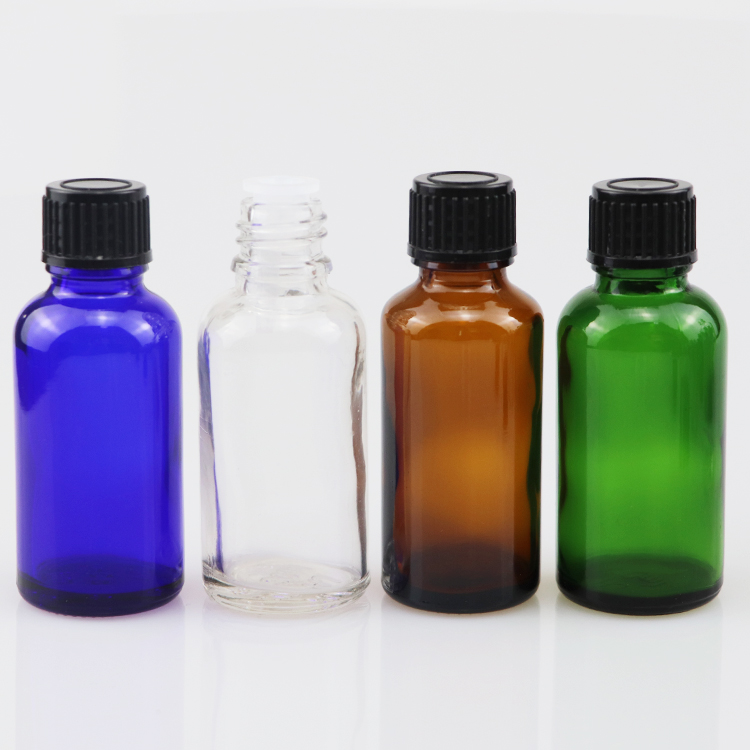Popular essential oil bottle clear glass bottle with screw cap