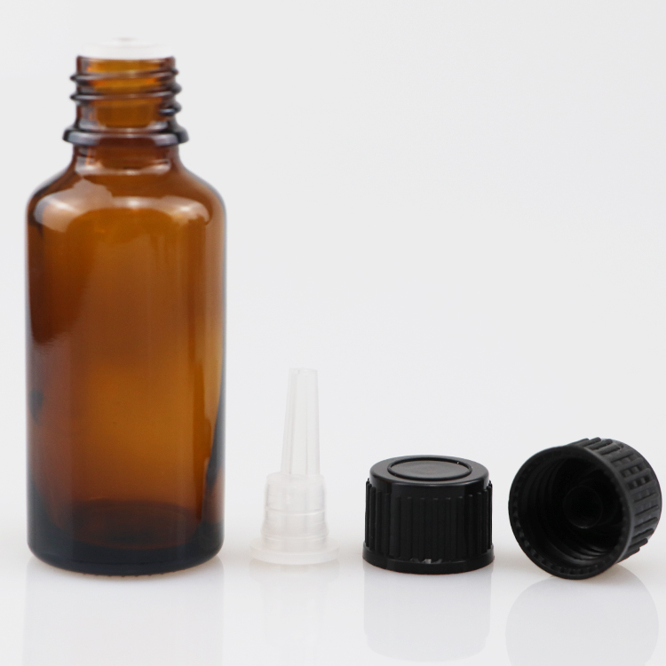 Popular essential oil bottle clear glass bottle with screw cap