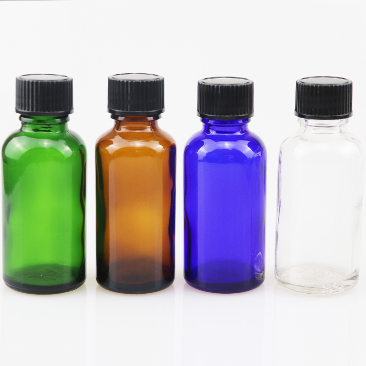 Popular essential oil bottle clear glass bottle with screw cap