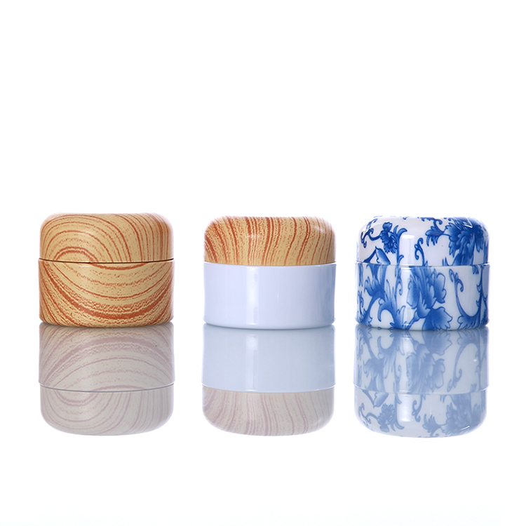 Popular high quality custom plastic cosmetic packaging bamboo jar