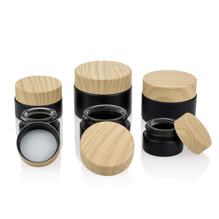 Popular hot sale white colored glass jar with gold screw lid 50ml 50g glass cosmetic cream empty jar 1.7oz