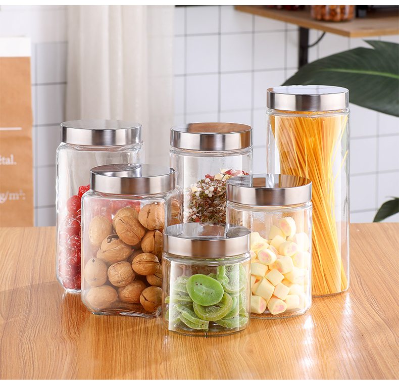 Popular large borosilicate luxury 10 oz glass jar and bottle with lid mason jars 8 oz 4oz 16oz with airtight lid